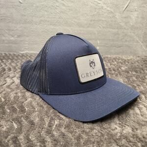 Greyson Hat Cap Snap Back Mens One Size Blue Adjustable Trucker Mesh Polyester